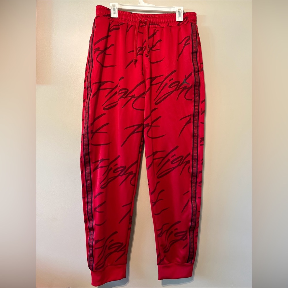 NIKE AIR JORDAN JUMPMAN FLIGHT GRAPHIC  red black Sweatpants Joggers XL